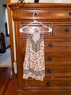 American Eagle Boho Floral Longline Swing Tank Top Small